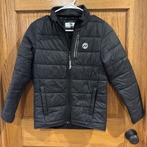 Pure Hockey Black Quilted Puffer Jacket Unisex Youth Large (YL)